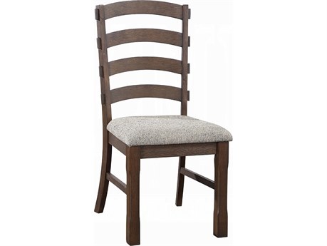 Acme Furniture Pascaline Rubberwood Brown Upholstered Armless Dining Chair Set of 2