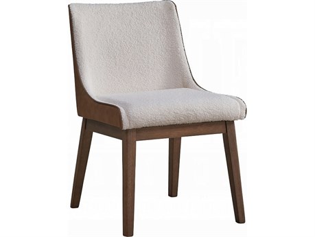Acme Furniture Ginny Rubberwood Brown Upholstered Armless Dining Chair Set of 2