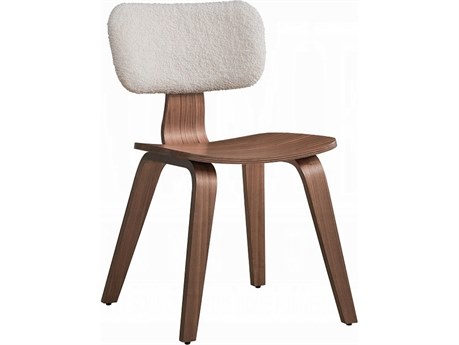 Acme Furniture Casson Rubberwood Brown Upholstered Armless Dining Chair Set of 2