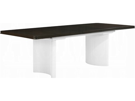 Acme Furniture Carena Rectangular Wood White Walnut Dining Table
