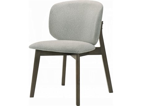 Acme Furniture Mallin Rubberwood Gray Upholstered Armless Dining Chair Set of 2