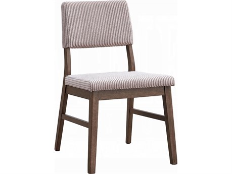 Acme Furniture Seda Rubberwood Brown Upholstered Armless Dining Chair Set of 2