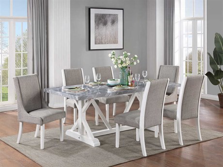 Acme Furniture Hollyn Rubberwood Dining Room Set