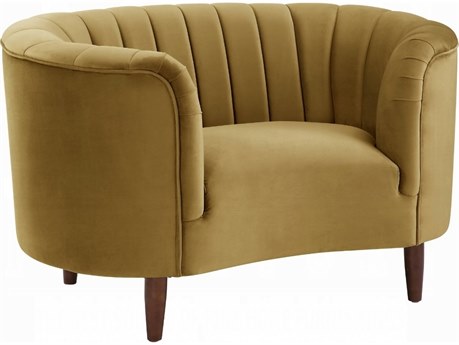 Acme Furniture Yellow Velvet Accent Chair