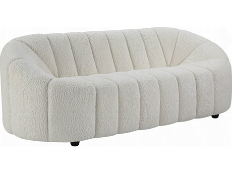 Acme Furniture Osmash White Teddy Sherpa Upholstered Sofa