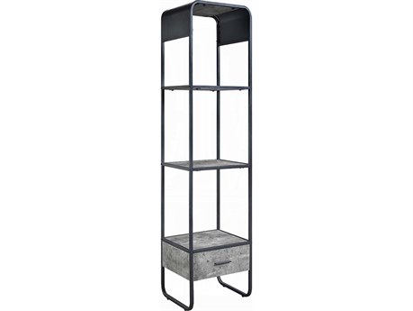 Acme Furniture Raziela 66" Concrete Gray Black Media Console