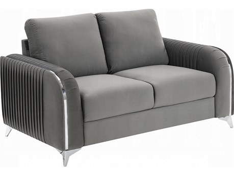 Acme Furniture Wenona Gray Velvet Upholstered Loveseat
