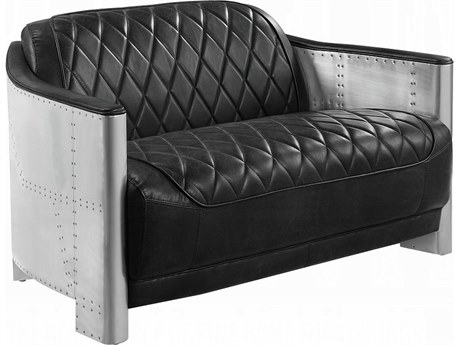 Acme Furniture Sedna Black Leather Loveseat
