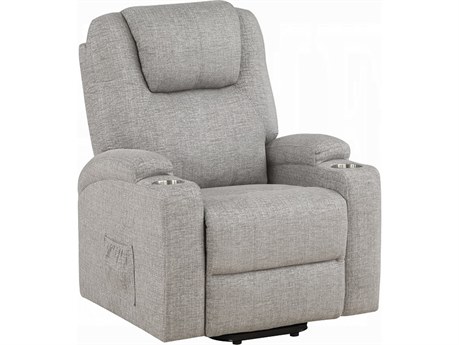 Acme Furniture Evander Light Gray Chenille Upholstered Recliner
