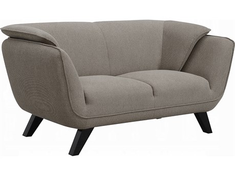 Acme Furniture Nayeli Brown Linen Gray Upholstered Sofa