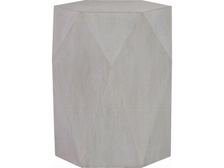 Acme Furniture Hanniel Hexagon Wood Antique White End Table