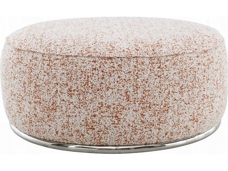 Acme Furniture Sahara Pattern Boucle Beige Upholstered Ottoman
