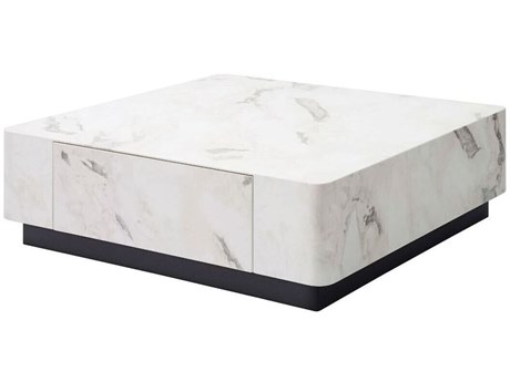 Acme Furniture Fritzy Square Faux Stone Engineered Coffee Table