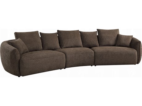 Acme Furniture Bash Macca Anthology Boucle Brown Upholstered Sofa