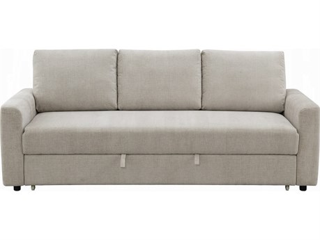 Acme Furniture Beige Linen Upholstered Sofa Bed
