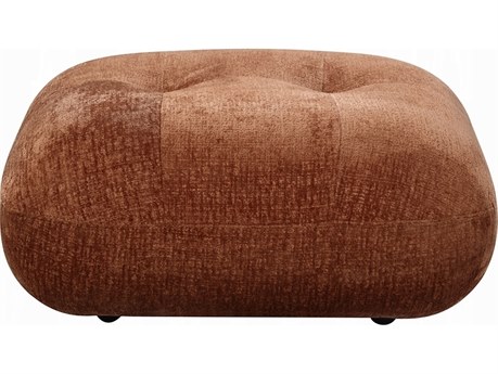 Acme Furniture Carrick Rust Brown Chenille Upholstered Ottoman