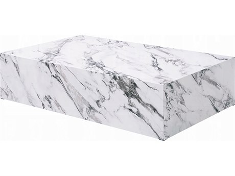 Acme Furniture Fritzy Rectangular Faux Stone Engineered Coffee Table