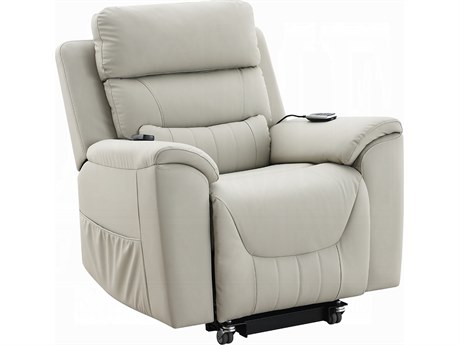 Acme Furniture Marsha Light Gray Silicone Synthetic Leather Faux Recliner