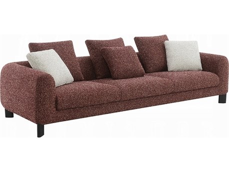 Acme Furniture Mardi Maroon Tweed Burgundy Upholstered Sofa
