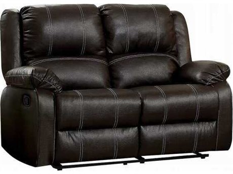 Acme Furniture Zuriel Brown Synthetic Leather Faux Loveseat