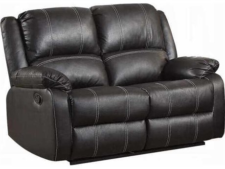 Acme Furniture Zuriel Black Synthetic Leather Faux Loveseat