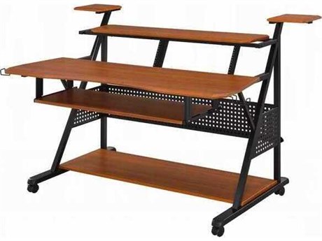 Acme Furniture Willow Cherry Black Computer Desk
