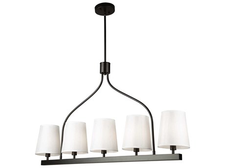 Artcraft Rhythm 5-Light Black Empire Linear Island Pendant