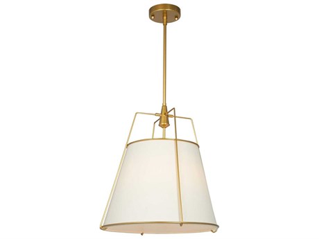 Artcraft Pullman 3-Light Brass Drum Pendant