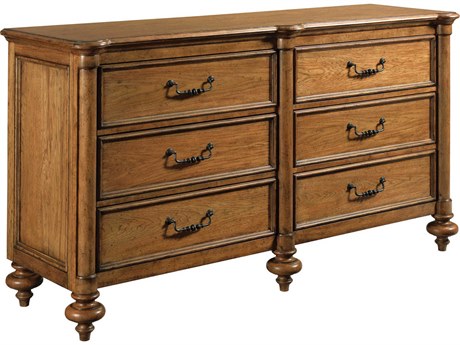 American Drew Berkshire Mayview 6-Drawers Brown Hardwood Double Dresser