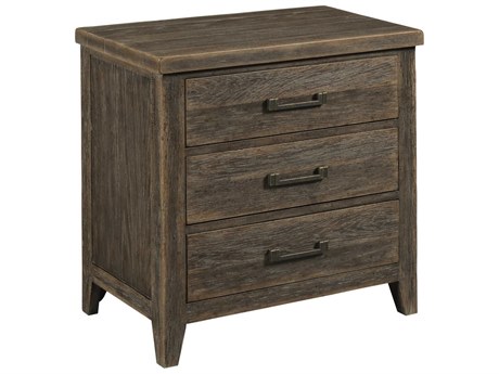 American Drew Emporium Parker 3-Drawers Brown Hardwood Nightstand