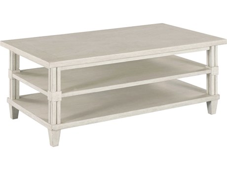 American Drew Grand Bay Wayland Rectangular Wood Egret Coffee Table