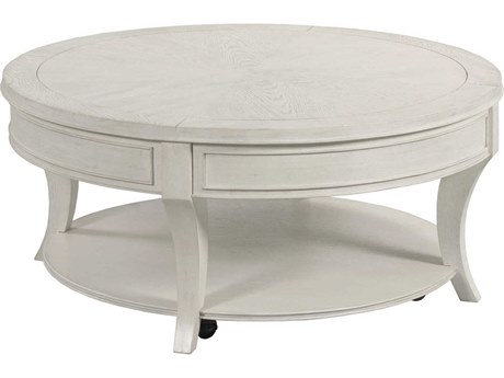 American Drew Harmony Marcella Round Wood Eggshell Coffee Table