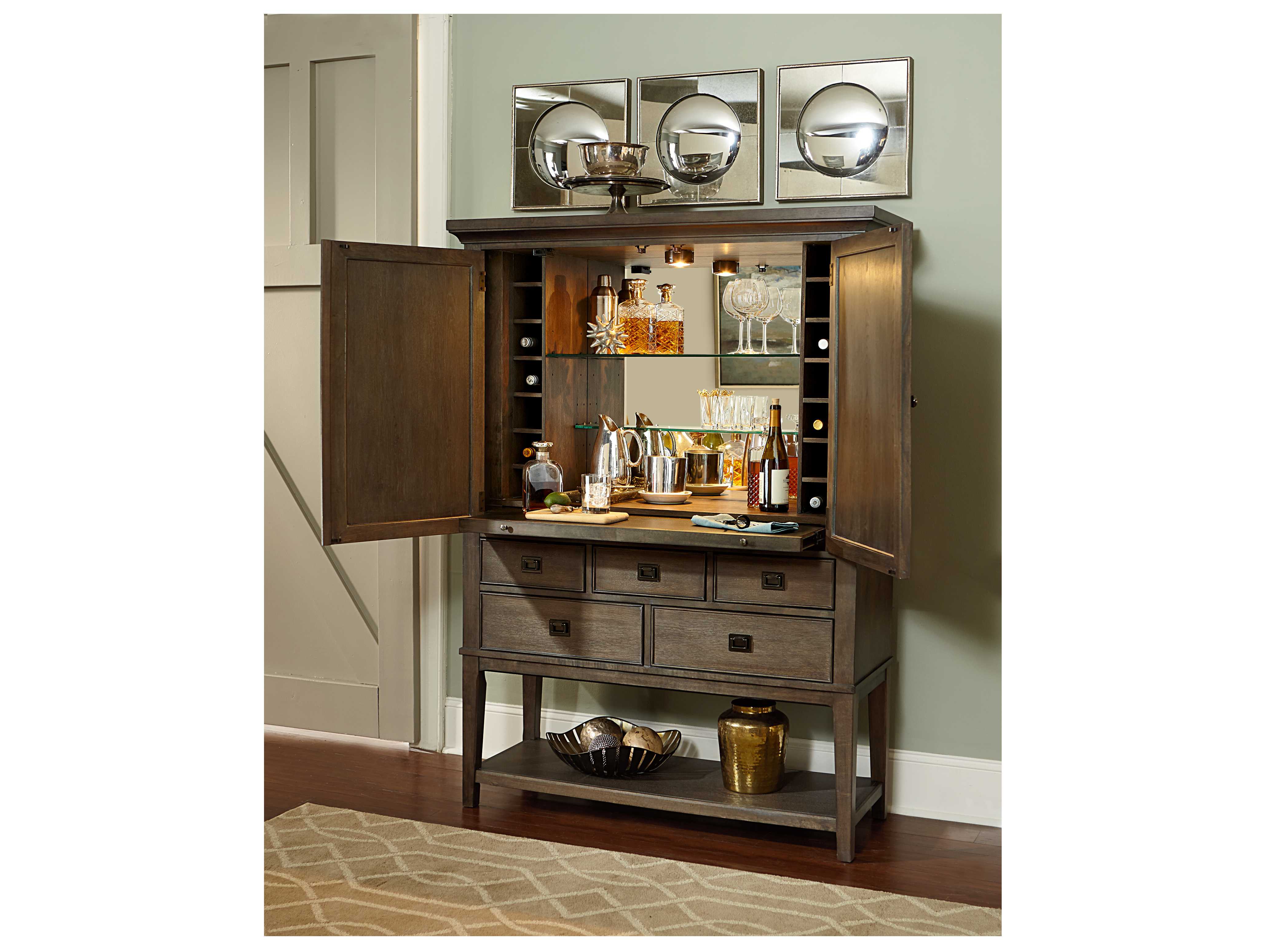 American Drew Park Studio Weathered Taupe with Gray Wash Entertainment