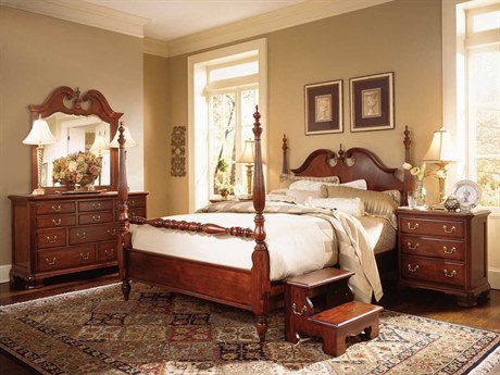 American Drew Cherry Grove Low Poster Bed - Thumbnail 4