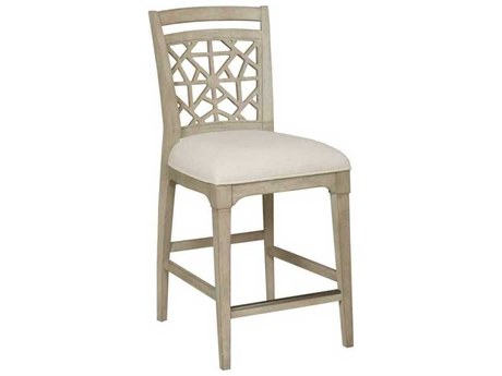 American Drew Vista Essex Oyster Upholstered Hardwood Counter Stool