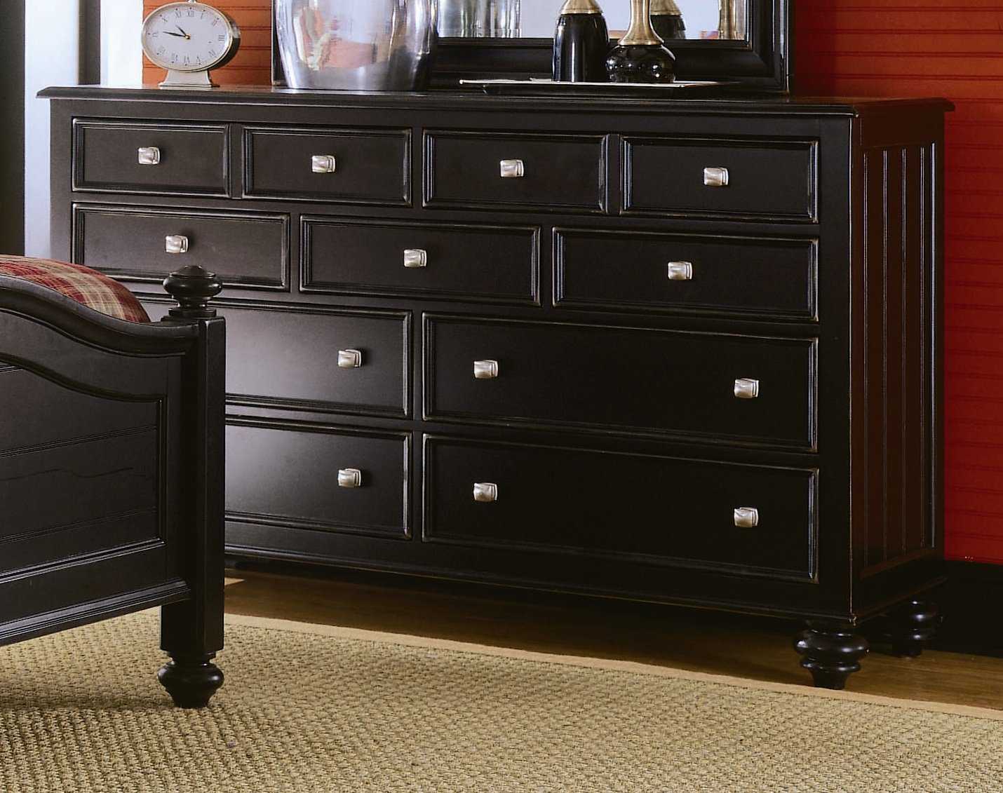 American Drew Camden Dark Black Bedroom Set ...