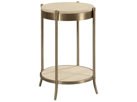 American Drew Lenox Lenox Round Wood Alabaster End Table