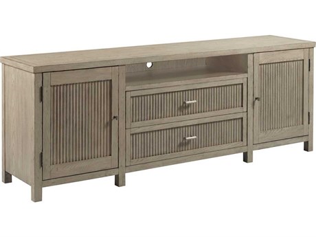 American Drew West Fork Merit 80" Elm Wood Aged Taupe Media Console