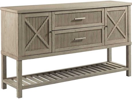 American Drew West Fork Sloan 65" Elm Wood Aged Taupe Sideboard