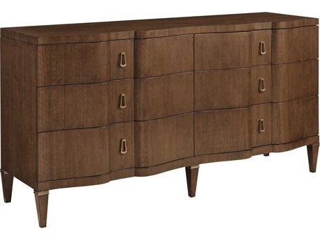 American Drew Vantage Littleton 6-Drawers Brown Hardwood Double Dresser