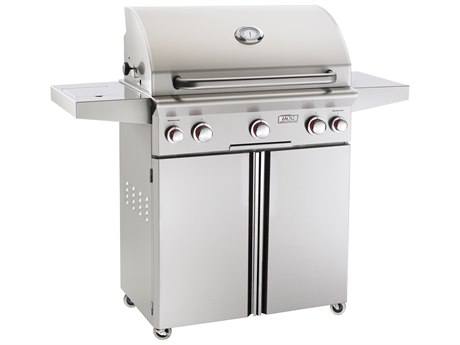 AOG T Series Portable 30'' On Cart BBQ Grill with Rotisserie Back Burner & Side Burner