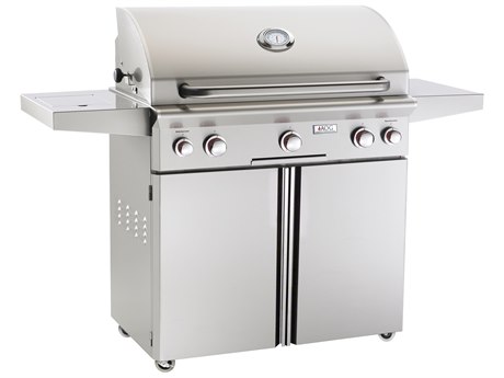 AOG T Series Portable 36'' On Cart BBQ Grill with Rotisserie Back Burner & Side Burner