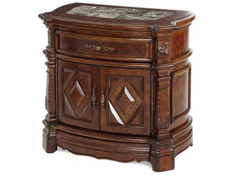 Michael Amini Windsor Court 2-Drawers Brown Nightstand