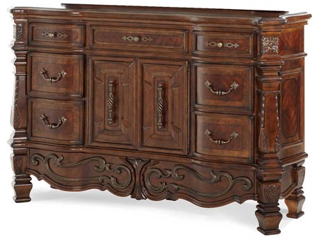 Michael Amini Windsor Court Brown 7-Drawers Triple Dresser