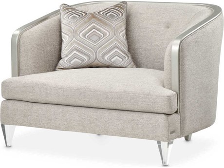 Michael Amini Camden Court Gray Fabric Chair and a Half