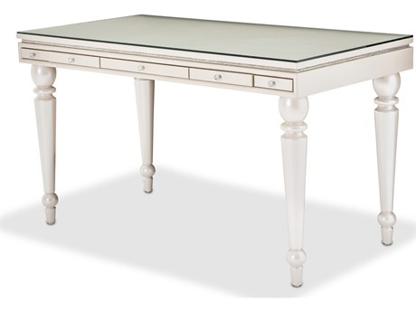Michael Amini Glimmering Heights White Writing Desk