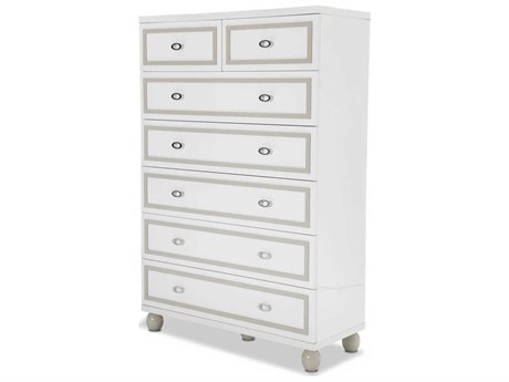 Michael Amini Sky Tower White Cloud Gray Accent Chest