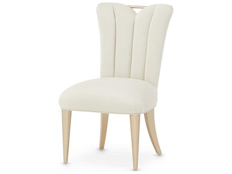 Michael Amini La Rachelle White Upholstered Side Dining Chair