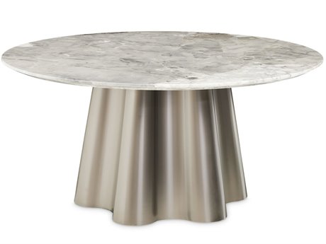 Michael Amini St. Charles Round Marble Dining Table