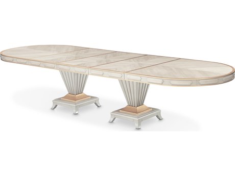 Michael Amini St. Charles Oval Wood Dining Table